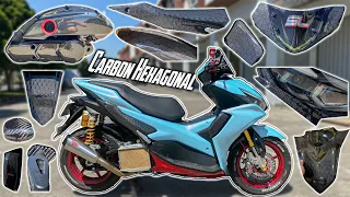 Full Carbon Hexagonal!! Makin Elegan dan Cakep | Aerox 155