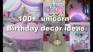 100+ unicorn  themed  birthday decor (Decoration) ideas, DIY ideas, #unicornthemedbirthdaydecoration