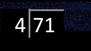 Dividir 71 entre 4 division inexacta con resultado decimal de 2 numeros con procedimiento