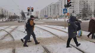 Витебский трамвай. Круг по седьмому маршруту. 25.12.2021