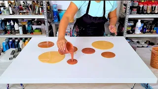 Oh My! Gold, Bronze, and Copper Made this Painting SHINE! - Abstract Art