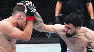 ПИРӮЗИИ БЕЧУНУЧАРОИ ЛОИҚ РАҶАБОВ ДАР НАХУСТИН НАБАРДАШ ДАР UFC