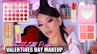 PRETTY IN PINK VALENTINES DAY TUTORIAL 💕 | EASY & GIRLY VDAY MAKEUP LOOK