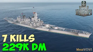 World of WarShips | Georgia | 7 KILLS | 229K Damage - Replay Gameplay 4K 60 fps