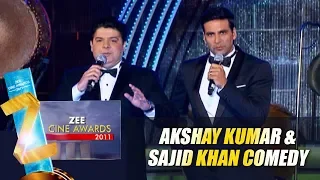 Akshay Kumar & Sajid Khan Comedy | Zee Cine Awards 2011