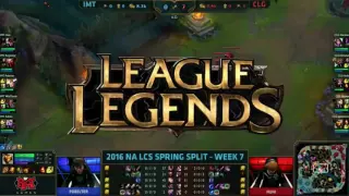 IMT vs CLG | Week 7 Day 1 S6 NA LCS Spring 2016 | Immortals vs Counter Logic Gaming W7D1