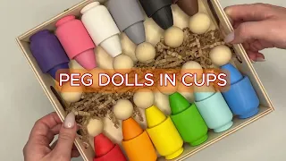 Ulanik Unpacking Peg Dolls in Cups