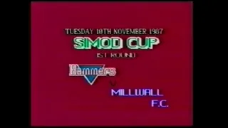 West Ham v Millwall - Simod Cup 1987