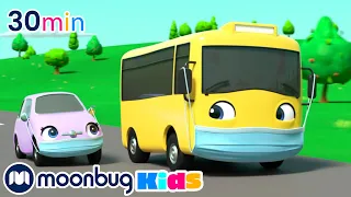 Buster Gets sick! | Go Buster | Cars, Trucks & Vehicles Cartoon | Moonbug Kids