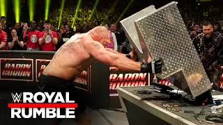 Brock Lesnar goes berserk after being eliminated by Bobby Lashley: WWE Royal Rumble 2023 highlight..