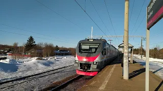 Электропоезд ЭП2Д-0042 ЦППК платформа Орудьево 6.03.2024