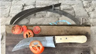 simple sharp knife from an old saw