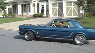 My buddy driving off in his 65 Mustang