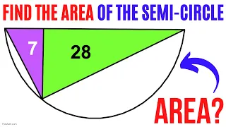 Can You Find the Area of this Semicircle? | Step-by-Step Explanation