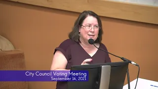 City Council Voting Meeting - September 14, 2021