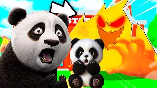 MINI PANDA AND BIG PANDA VS Escape The Fire Station Obby! in Roblox