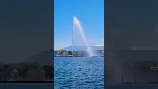 🇨🇭 The Geneva Water Fountain Lac Léman #мандри #фонтан #Женева #Швейцарія  #Geneva #switzerland