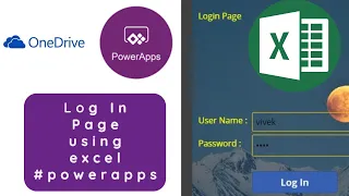 Create Login page in powerapps | Login page | powerapps | Excel | onedrive