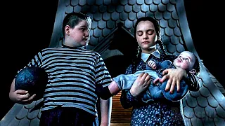 Wednesday gets rid of her baby brother | Addams Family Values | CLIP