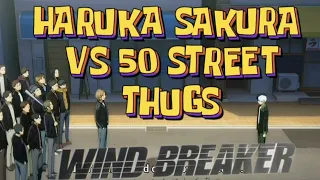 When Sakura Runs into 50 Street Thugs - Wind Breaker