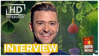 Justin Timberlake talks TROLLS | exclusive interview at Dreamworks (2016)