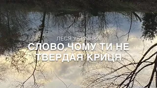 Леся Українка «Слово, чому ти не твердая криця»