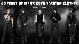 40 Years of Men's Gothic Style Fashion Outfits - Black Temple