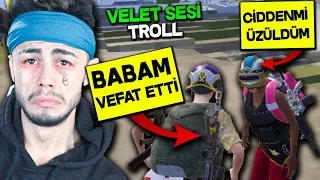 BABAM VEFAT ETTİ DEDİM !! VELET SESİ TROLL | PUBG MOBILE