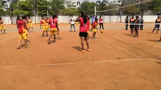 Karnataka w/s Tamilnadu 26th National Throwball match at Hyderabad