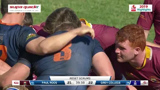 2019 Highlights: Paul Roos vs Grey College