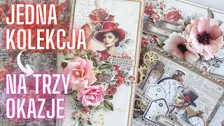 Jedna kolekcja. Trzy kartki. Męska, urodzinowa, ślubna. Zrób je sam. Cardmaking.