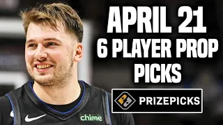 NBA PRIZEPICKS TODAY | 6 BEST PROP PICKS | SUNDAY | 4/21/2024 | BEST PROPS | NBA BETTING |