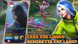 INI SIH PEMBANTAIAN NAMANYA!! CARA LANING PHASE ARLOTT LAWAN BENEDETTA! AUTO SUREND - Mobile legends