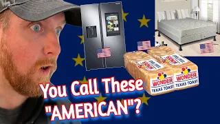 American Reacts to Weird Things Europeans Call "American"...
