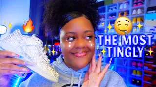 ASMR- ♡THE MOST TINGLIEST SHOES IN MY BOYFRIENDS SNEAKER COLLECTION 🌸✨(EXTRA TINGLY 👟)