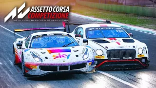 АГРЕССИВНАЯ БЕНТЛИ И РАЗВОРОТ НА 360 В ГОНКЕ - Assetto Corsa Competizione