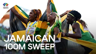 Shelly-Ann Fraser-Pryce leads Jamaican 100m sweep 🇯🇲 | World Athletics Championships Oregon 22