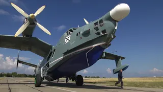 Взлёт Бе-12 «Чайка» с Качинского аэродрома Севастополь Крым Россия