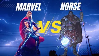 Marvel Thor VS Norse Thor Comparison