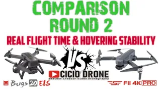 MJX B20 EIS VS SJRC F11 PRO 4K - COMPARISON PART 2 (REAL FLIGHT TIME & HOVERING STABILITY)