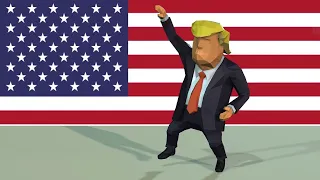 Donald Trump - Hold On I'm Coming - (Cartoon Video - 2021-2028) - Bubblerock - HD - ICLONE 8