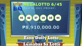 PCSO Lotto Draw Today July 30,2021 Friday 9:00 p.m. draw results