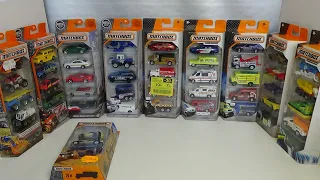 Matchbox 5-packs from 2017, 2016, 2015 and 2014