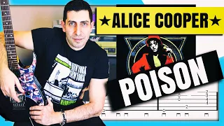 POISON Alice Cooper Guitar Tutorial Guitar Cover Guitar Tabs