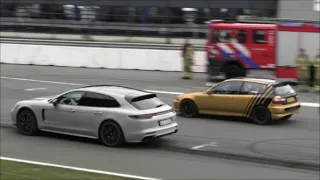 Porsche Panamera Turbo Sport Turismo vs 1040HP Honda Civic vs 800HP Techart Street R - Dragrace!