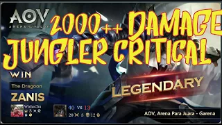 AOV ZANIS ARENA OF VALOR Jungling Critical Build and Gamplay