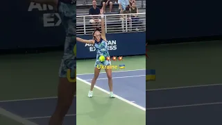 Tennis Star ⭐️ Dayana Yastremska fires a powerful Serve #wta #tennis #usopen #ukraine #barbie