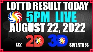 Lotto Result Today August 22 2022 5pm | Ez2 Swertres Result