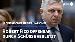 Slowakischer Regierungschef Fico offenbar durch Schüsse verletzt | AFP