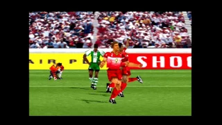 International Superstar Soccer Pro / ISS Pro (1997) PS1 funny commentary highlights and gameplay